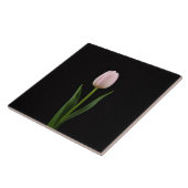 Black 4 Luxe Tile with Blush Pink Tulip タイル (側面)