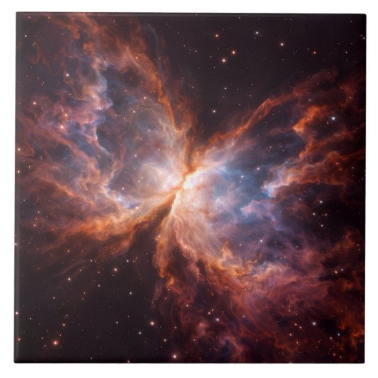 Black 4 Luxe Tile with Butterfly Nebula タイル (正面)