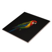 Black 4 Luxe Tile with Eastern Rosella Parrot タイル (側面)