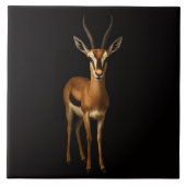 Black 4 Luxe Tile with Elegant Gazella タイル (正面)