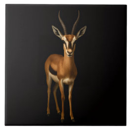 Black 4 Luxe Tile with Elegant Gazella タイル