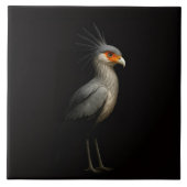 Black 4 Luxe Tile with Exotic Secretarybird タイル (正面)