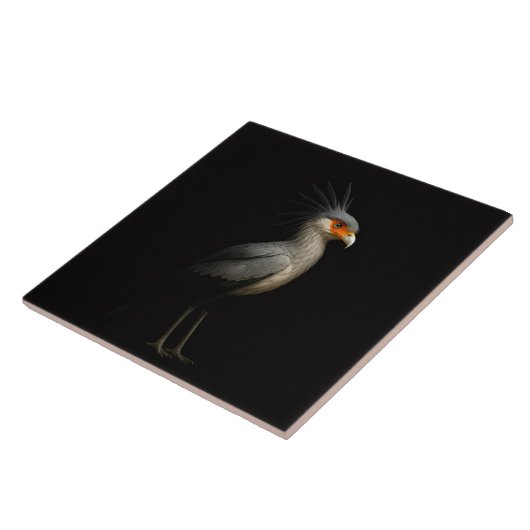 Black 4 Luxe Tile with Exotic Secretarybird タイル (側面)
