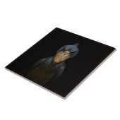 Black 4 Luxe Tile with Exotic Shoebill Bird タイル (側面)