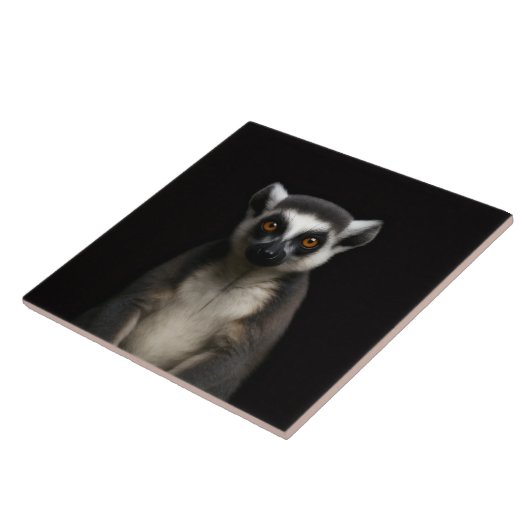 Black 4 Luxe Tile with Gentle Lemur タイル (側面)