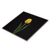 Black 4 Luxe Tile with Golden Yellow Tulip タイル (側面)