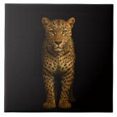 Black 4 Luxe Tile with Majestic Leopard タイル (正面)