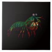 Black 4 Luxe Tile with Mantis Shrimp タイル (正面)