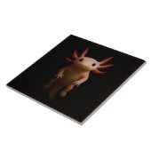 Black 4 Luxe Tile with Mexican Axolotl タイル (側面)