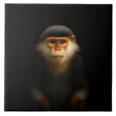 Black 4 Luxe Tile with Red Shanked Douc Langur タイル (正面)