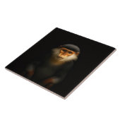 Black 4 Luxe Tile with Red Shanked Douc Langur タイル (側面)