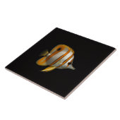 Black 4 Luxe Tile with Reef Butterflyfish タイル (側面)