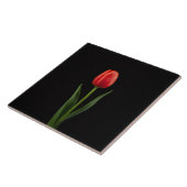 Black 4 Luxe Tile with Ruby Red Tulip タイル (側面)