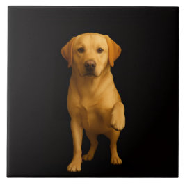Black 4 Luxe Tile with Tender Labrador タイル