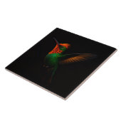 Black 4 Luxe Tile with Tufted Coquette Hummingbird タイル (側面)