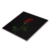Black 4 Luxe Tile with Velvet Red Rose タイル (側面)