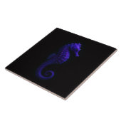 Black 4 Luxe Tile with Violet Blue Seahorse タイル (側面)
