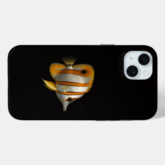Black 4 Luxe, Tropical Reef Butterflyfish Case-Mate iPhoneケース (裏面 (横))