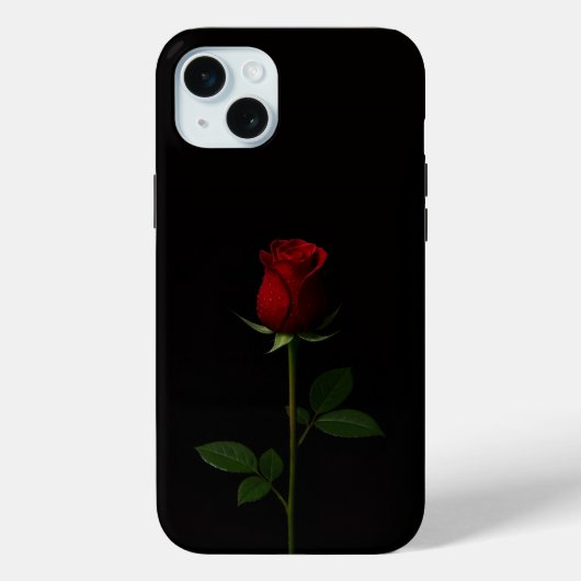 Black 4 Luxe, Velvet Red Rose iPhone 15 Plus Case-Mate iPhoneケース (裏面)