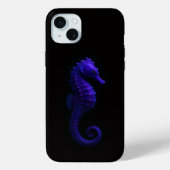 Black 4 Luxe, Violet Blue Seahorse Case-Mate iPhoneケース (裏面)