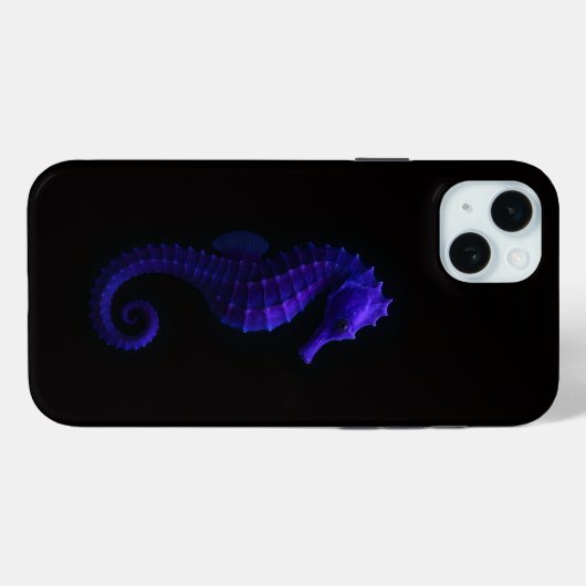 Black 4 Luxe, Violet Blue Seahorse Case-Mate iPhoneケース (裏面 (横))