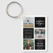 Black 4-Photo Fun Boxes Class Year Keychain キーホルダー (正面)