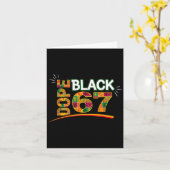 Black 67 Black History Month Six Seven Meme  カード (黄色い花)