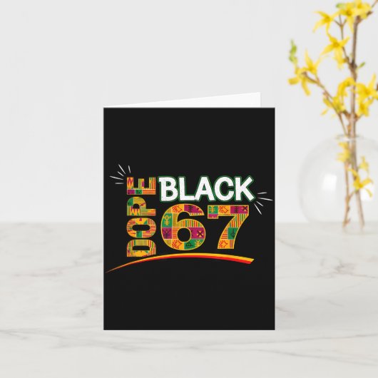 Black 67 Black History Month Six Seven Meme  カード (黄色い花)