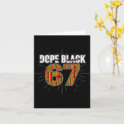 Black 67 Black History Month Six Seven Meme  カード (黄色い花)