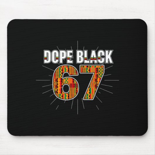 Black 67 Black History Month Six Seven Meme  マウスパッド (正面)