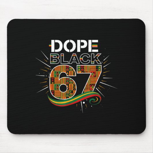 Black 67 Black History Month Six Seven Meme  マウスパッド (正面)