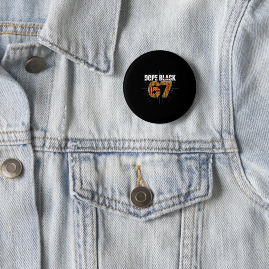 Black 67 Black History Month Six Seven Meme 缶バッジ (インサイチュ)