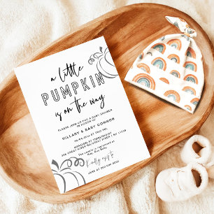 Black A Little PumpkinがBaby Showerの途中にある 招待状