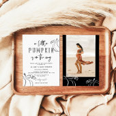 Black A Little PumpkinがBaby Showerの途中にある 招待状