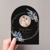 Black Acrylic baby shower invitation  アクリル招待状 (インサイチュ (ポータブル))