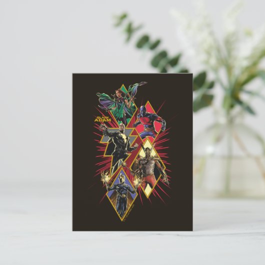 Black Adam Character Diamond Burst Graphic ポストカード (スタンド正面)