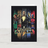 Black Adam Characters In Stripes Graphic カード (正面)