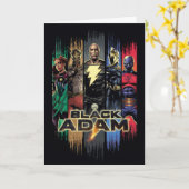 Black Adam Characters In Stripes Graphic カード (黄色い花)