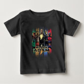 Black Adam Characters In Stripes Graphic ベビーTシャツ (正面)