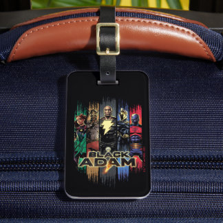 Black Adam Characters In Stripes Graphic ラゲッジタグ