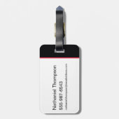 Black Adam Characters In Stripes Graphic ラゲッジタグ (裏面縦)