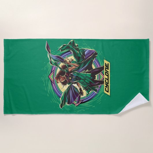 Black Adam | Cyclone Character Graphic ビーチタオル (正面)