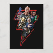 Black Adam Group Lightning Graphic ポストカード (正面)
