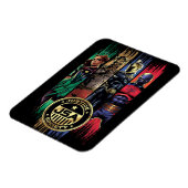 Black Adam Justice Society Heroes In ストライプLongs マグネット (左側)