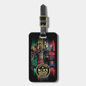 Black Adam Justice Society Heroes In ストライプLongs ラゲッジタグ (正面縦)