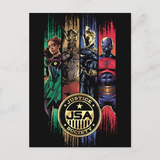 Black Adam Justice Society Heroes In Stripes ポストカード (正面)