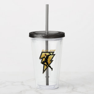 Black Adam Lightning Bolt Character Illustration アクリルタンブラー