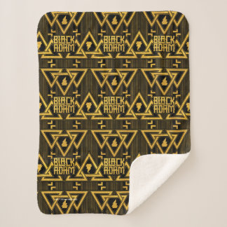 Black Adam Lightning Bolt Triangular Pattern シェルパブランケット