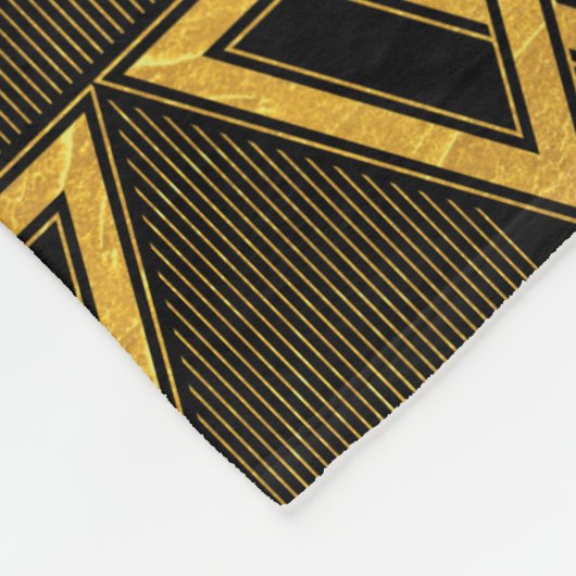 Black Adam Lightning Bolt Triangular Pattern フリースブランケット (角)