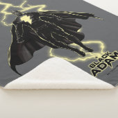 Black Adam Lightning Silhouette Graphic シェルパブランケット (3/4)